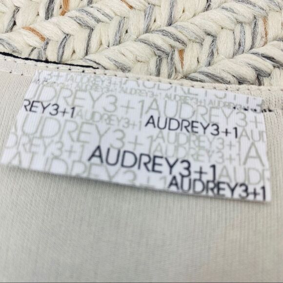 Audrey 3+ 1 black and white geometric print cap sleeve tunic top size large - Picture 5 of 6